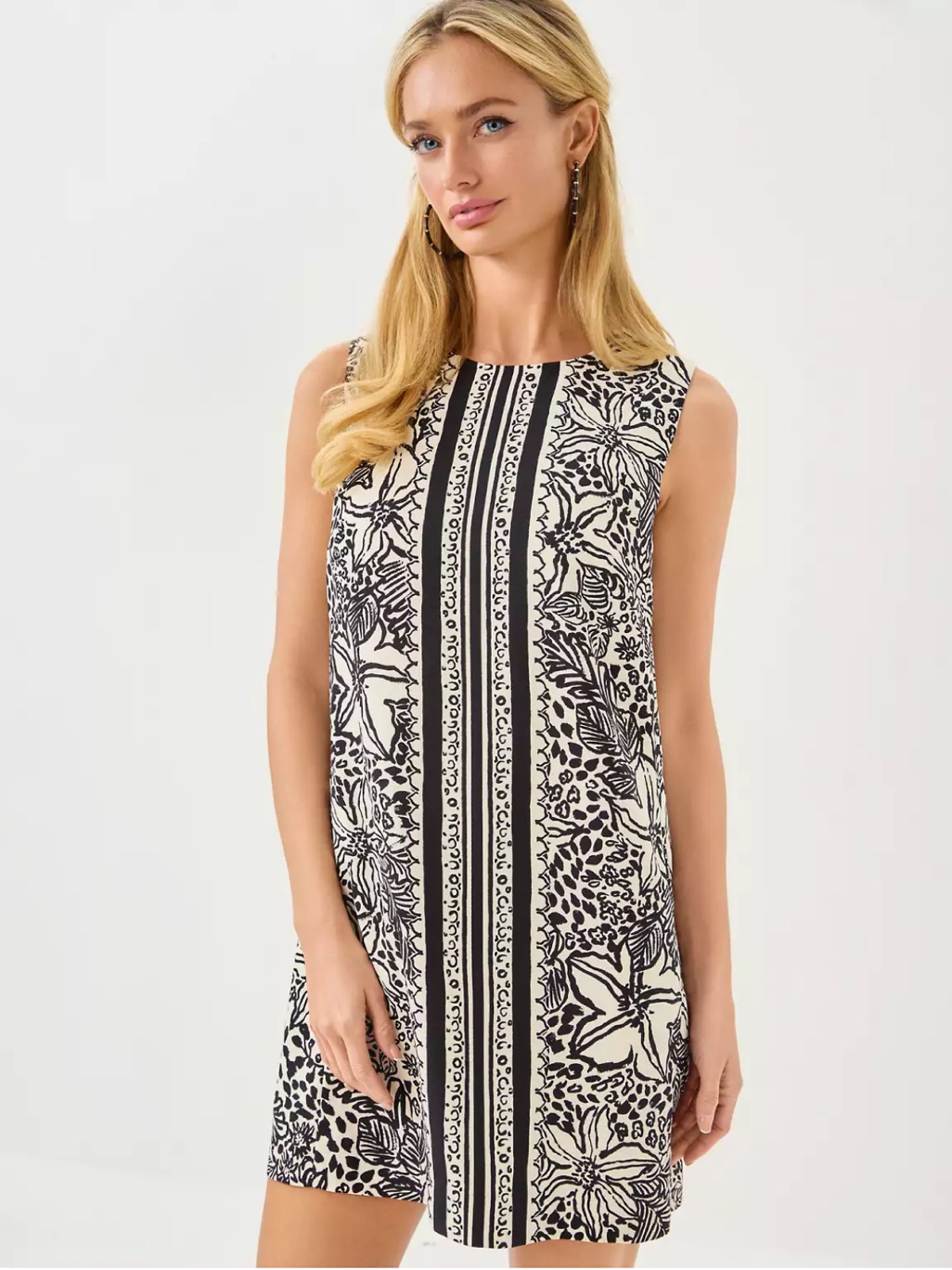Lilly Pulitzer Onyx Lots To Spot Engineere Edita Shift Dress Size 16